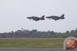 Pesawat tempur TNI AU jatuh menimpa rumah warga di Riau