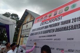 KPU Sumbar deklarasikan pemilu bebas konflik di Dharmasraya