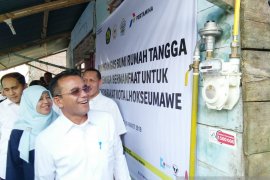 Sebanyak 2.000 rumah di Lhokseumawe dialiri gas rumah tangga