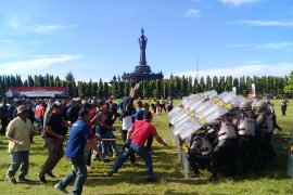 1.029 personel TNI-Polri di Bali simulasikan Sispamkota cegah konflik Pilpres-Pileg