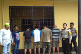 Polsek Koba Bangka Tengah amankan empat pelaku pembacokan