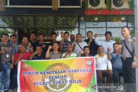 Polres Rohil ajak insan pers dukung pelaksanaan Pemilu