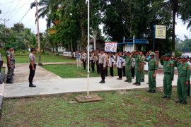 Polsek Belitang Hilir gelar pasukan jelang pemilu
