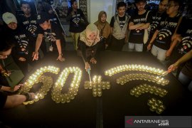 Peringatan earth hour di Bandung