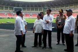 Presiden Jokowi tinjau Istora Papua Bangkit