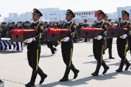 Korsel pulangkan 10 jasad prajurit China korban perang