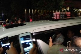 Capres 02 Prabowo  berangkat menuju lokasi debat