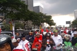 Lalu lintas Sudirman-Semanggi arah HI semakin macet