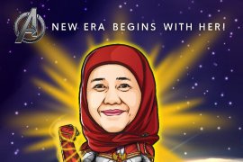 Demam "Avangers: Endgame", Khofifah unggah karikatur ala Captain Marvel
