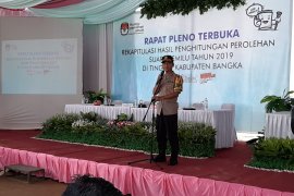 Kapolres Bangka nyatakan pelaksanaan pemilu berjalan kondusif (Video)