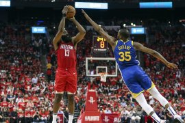Harden pimpin Rockets samakan kedudukan 2-2 lawan Warriors