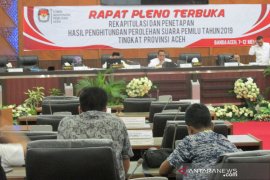 KIP sudah tetapkan rekapitulasi suara 16 kabupaten/kota di Aceh