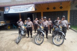 Polres Tebing Tinggi tetap siaga jaga gudang logistik dan kantor KPU
