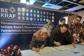 Tingkatkan ekonomi kreatif, Pemkot Mojokerto-Bekraf teken MoU