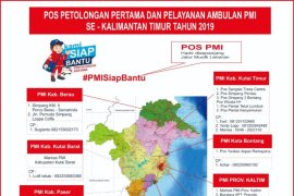 PMI Kaltim sediakan pos pertolongan dan ambulan