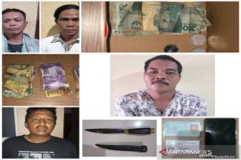 Polda Kalsel amankan preman diduga kerap lakukan pungutan liar di Pasar Sentra Antasari Banjarmasin