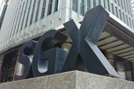 Bursa saham Singapura ditutup 0,96 persen  lebih tinggi