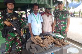 Yonif PR 328/DGH tangkap warga PNG pemilik 19,5 gaharu ilegal