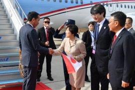 Wamenlu Jepang sambut Jokowi di Osaka Jepang