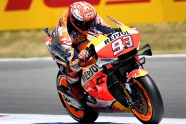Marquez akui tak bisa kejar Yamaha dan Suzuki di Assen