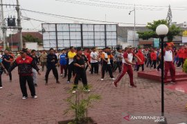 HUT Bhayangkara, Polres Tanjungbalai gelar olahraga bersama