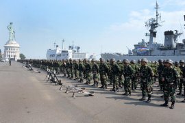 Prajurit Marinir ikut gelar kesiapsiagaan Satgas PPRC