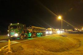 Polisi kawal mobilisasi alat pengeboran gas proyek JTB di Bojonegoro