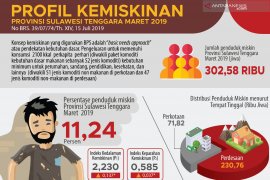 Penduduk miskin Sultra Maret 2019 capai 11,24 persen