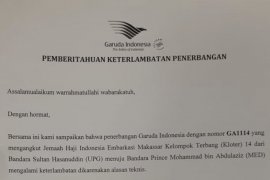 Pesawat Garuda angkut jemaah haji putar balik setelah terbang empat jam