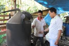 YABN coba  produksi asap cair dari sekam padi