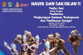 Disbud Sleman menggelar berbagai atraksi seni pertunjukan di Joglo Gathak