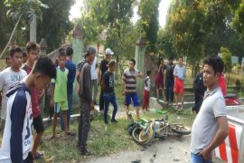 Lakalantas dua sepeda motor di Tebing Tinggi, satu orang tewas