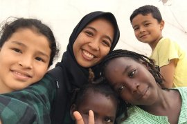Keceriaan anak-anak pencari suaka di tempat penampungan