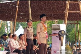 Peringatan Hari Pramuka Ke-58, Presiden Jokowi terima Lencana Tunas Kencana