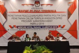 Ini 65 calon terpilih anggota DPRD Sumatera Barat periode 2019-2024