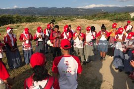 Peserta SMN Sumut doa bersama di lokasi terdampak gempa Palu