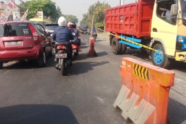 Dishub Sidoarjo "contraflow" lalu lintas Jalan Raya Candi
