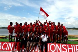 Tim dragon boat Indonesia bawa pulang status juara dunia