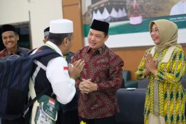 Norsan sambut jemaah haji kloter 12