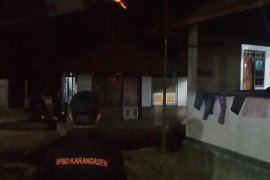 Terbakar, hutan di lereng Gunung Agung