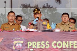 Sebanyak 504.000 warga Kalbar terdampak ISPA,kata Kapolda