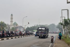 Kota Pontianak masih diselimuti kabut tebal