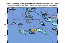 Gempa magnitudo 6,8 guncang Pulau Ambon
