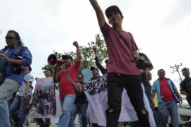 Wartawan Karimun demo suarakan penolakan terhadap kekerasan