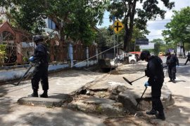 Olah TKP penembakan mahasiswa Universitas Haluoleo