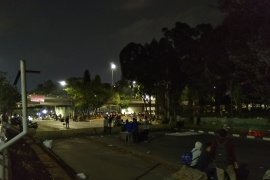 Pelantikan DPR, Situasi kondusif aparat dan massa bubarkan diri