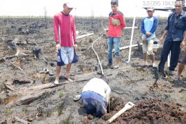 Kodim OKI buat  sumur bor lahan rawan Karhutla