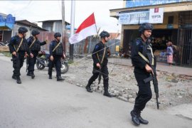 Patroli keamanan di Wamena