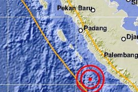 Gempa 5,9 SR di barat laut Bengkulu