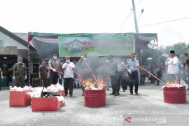 Kejari Ogan Komering Ulu  musnahkan barang bukti narkoba